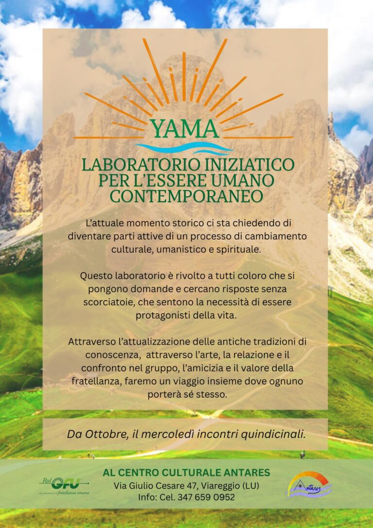 YAMA – UN LABORATORIO INIZIATICO PER L’ESSERE UMANO CONTEMPORANEO